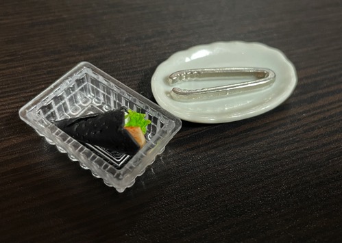 手巻き寿司のミニチュアの写真です