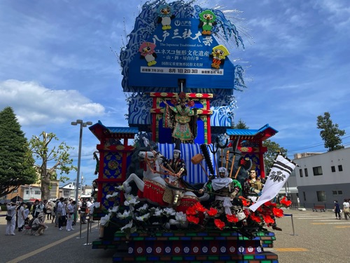 八戸三社大祭クラウドファンディング山車の後ろ写真です