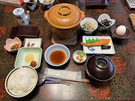中嶋旅館の朝食の写真です